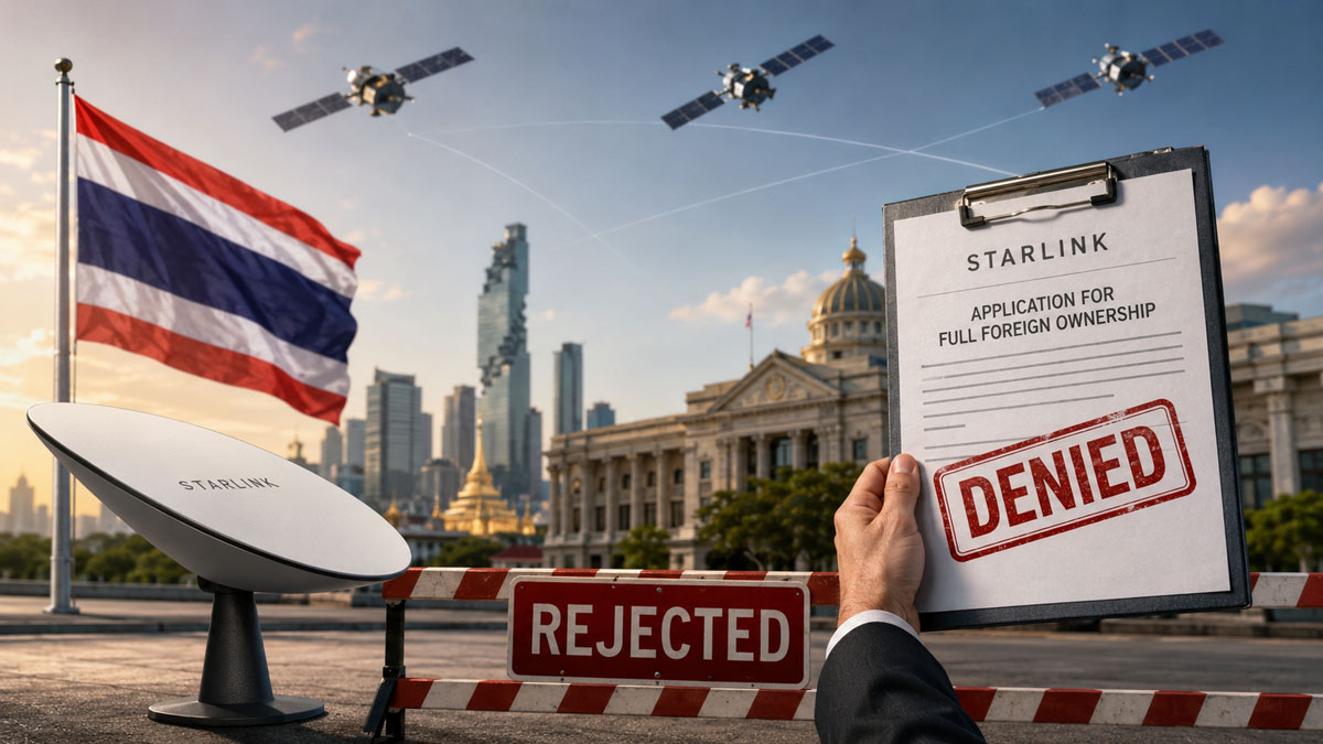 Тайланд отказал Starlink в полном иностранном владении, требуя тайского большинства